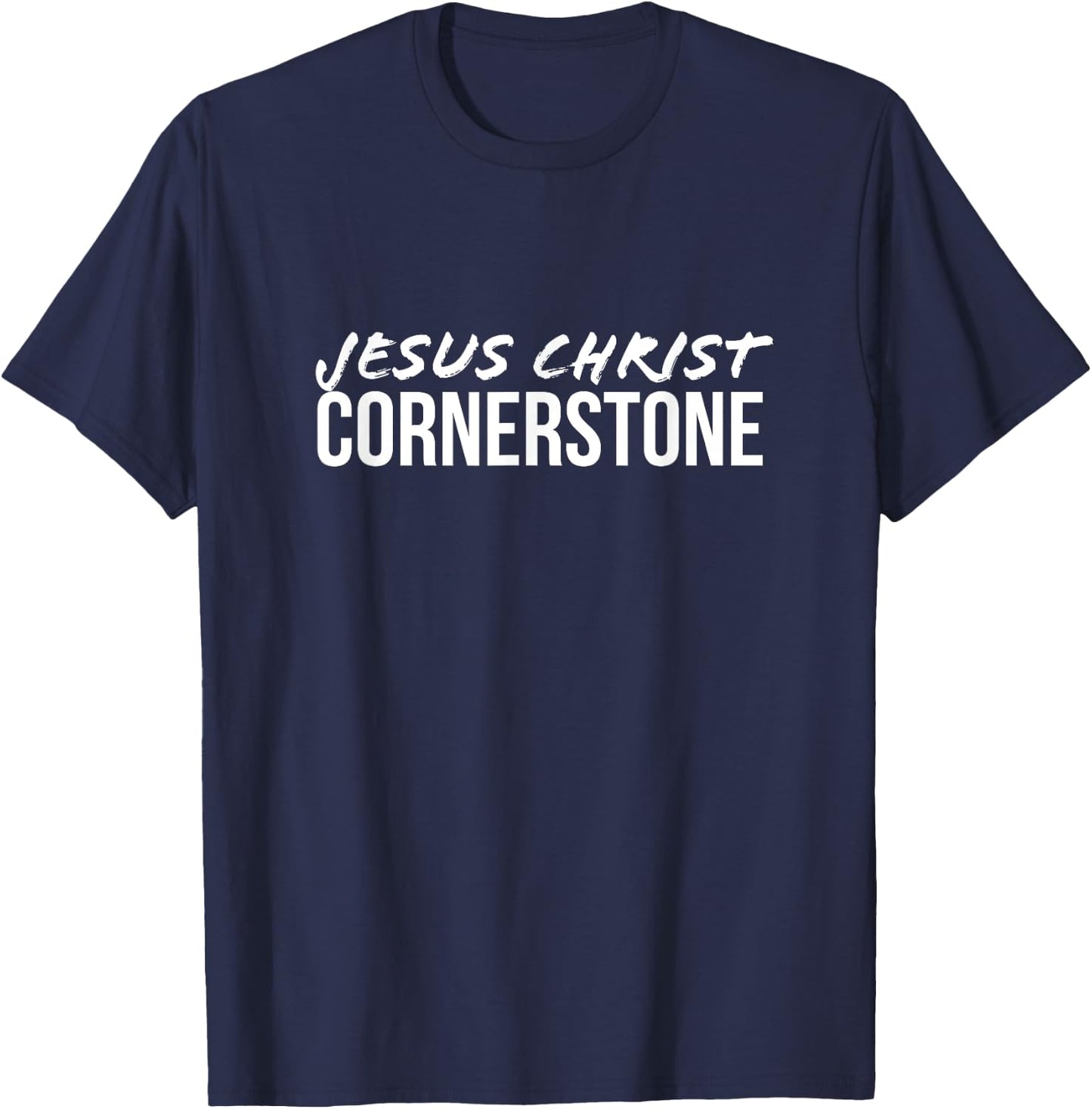 Jesus Christ Cornerstone T-Shirt - T-Shirt | Navy