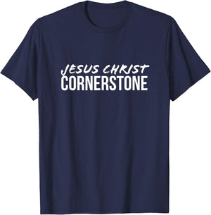 Jesus Christ Cornerstone T-Shirt - T-Shirt | Navy