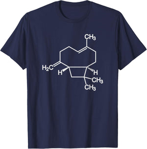 Caryophyllene Cannabis Terpene Molecule Subtle Stoner Shirt T-Shirt - T-Shirt | Navy