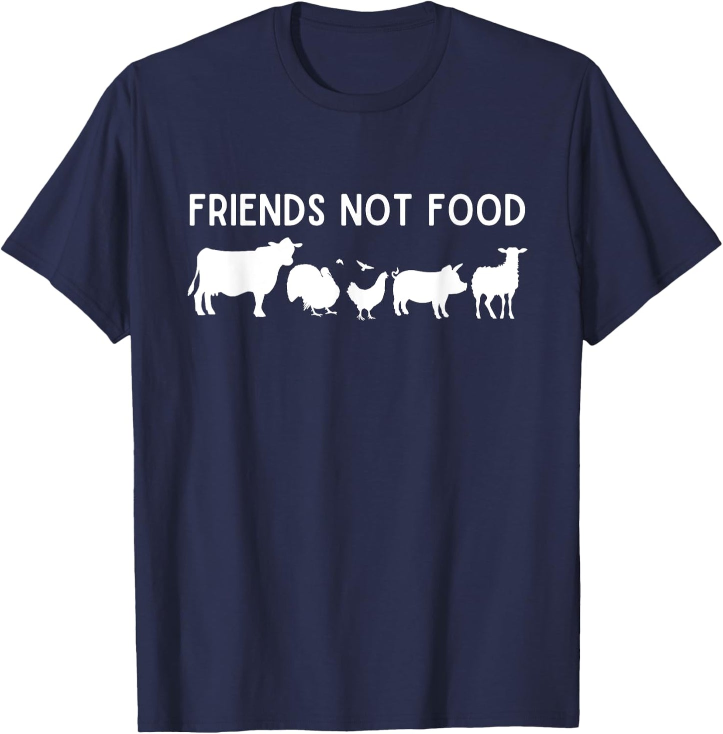 Friends Not Food T-Shirt - T-Shirt | Navy