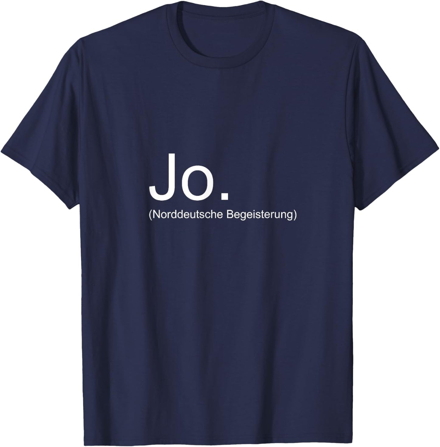 with German Text "Norddeutsche Begeisterung Meer Balstse", black T-Shirt - T-Shirt | Navy