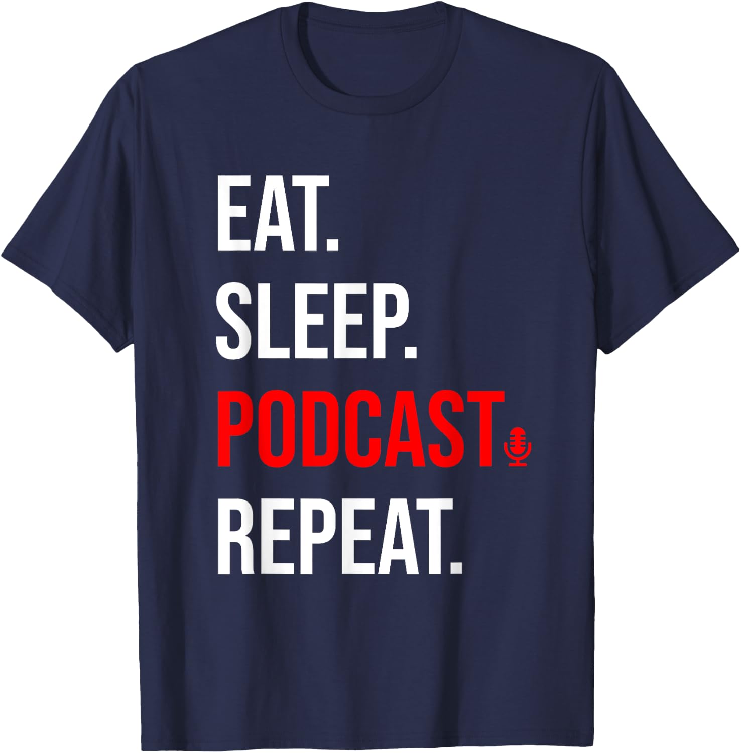 Funny Podcast Design Women Podcasting Disc Jockey T-Shirt - T-Shirt | Navy