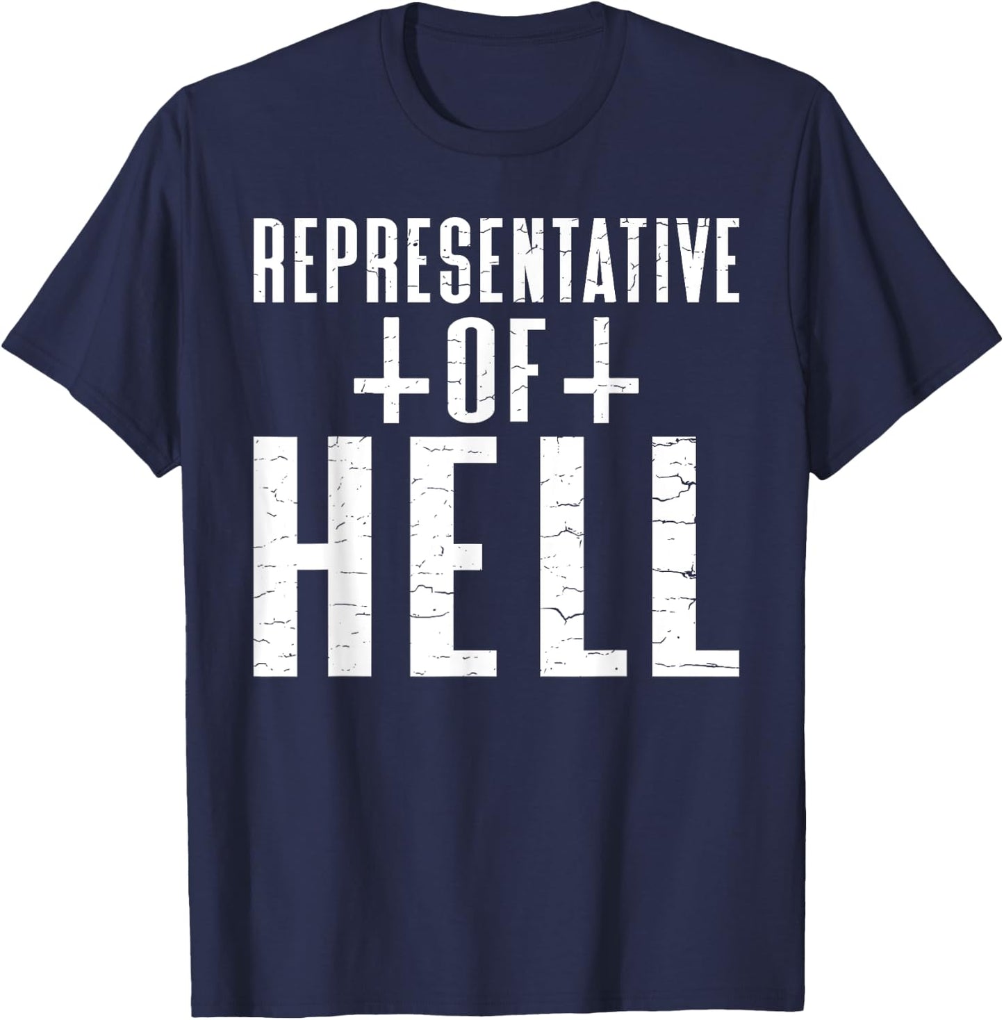 Funny Antichrist Satanism Satanic Occult Satan Goat Atheist T-Shirt - T-Shirt | Navy