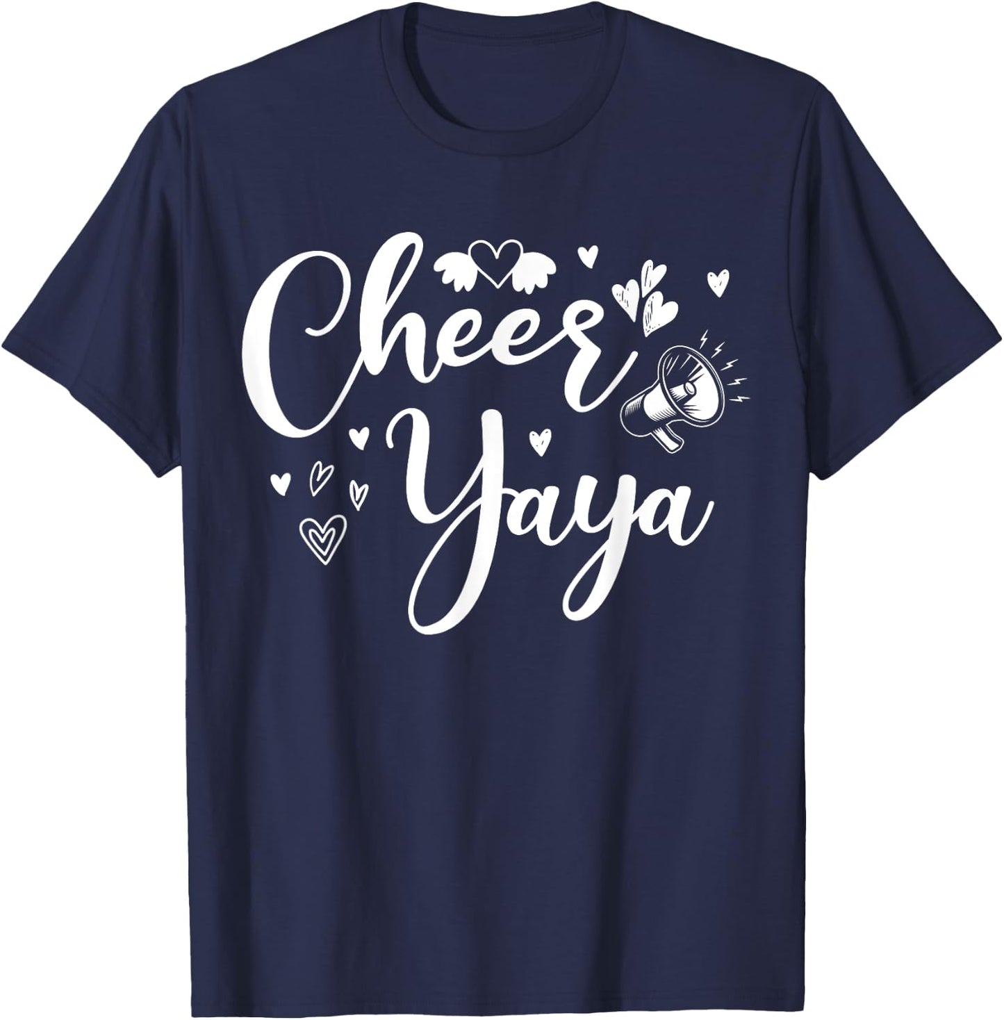 Funny Cheer YaYa Cheerleading Cool Mom Grandma Matching T-Shirt - T-Shirt | Navy