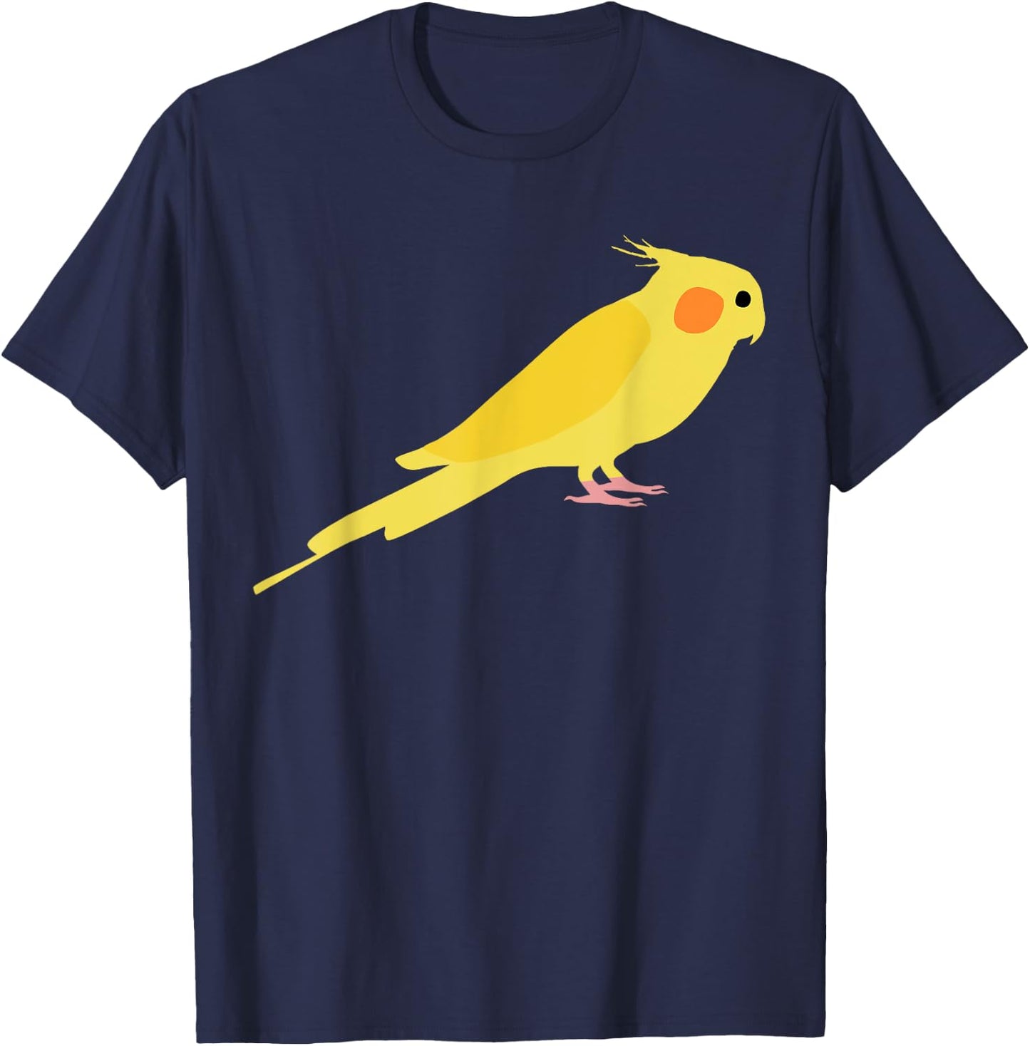 Cute Yellow Cockatiel Tropical Bird T-Shirt - T-Shirt | Navy