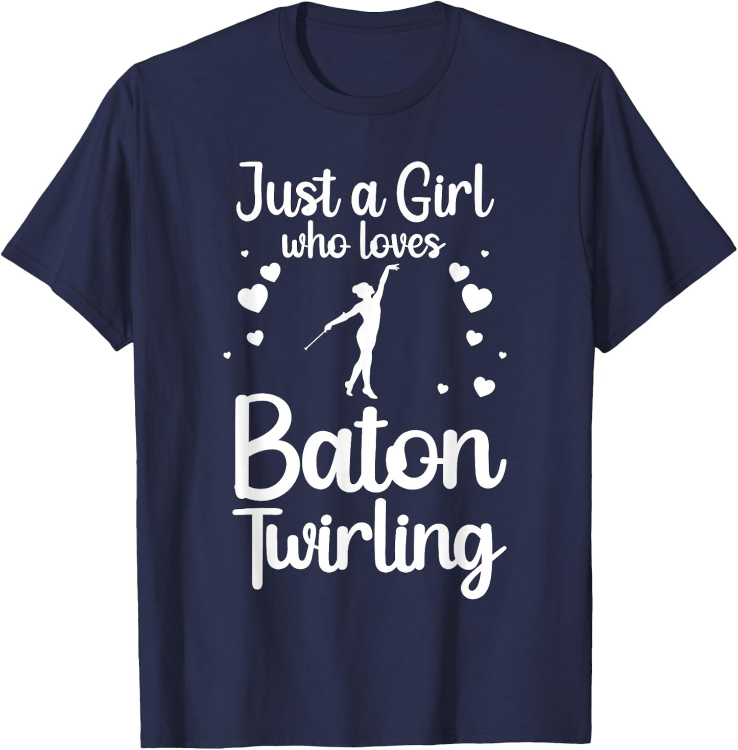Cool Baton Twirling Art Girls Twirl Baton Twirler T-Shirt - T-Shirt | Navy