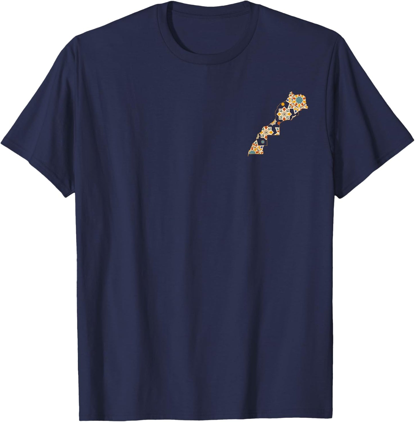 Morocco Football Shirt Map Morocco Gift Moroccan Fan , Black, S T-Shirt - T-Shirt | Navy