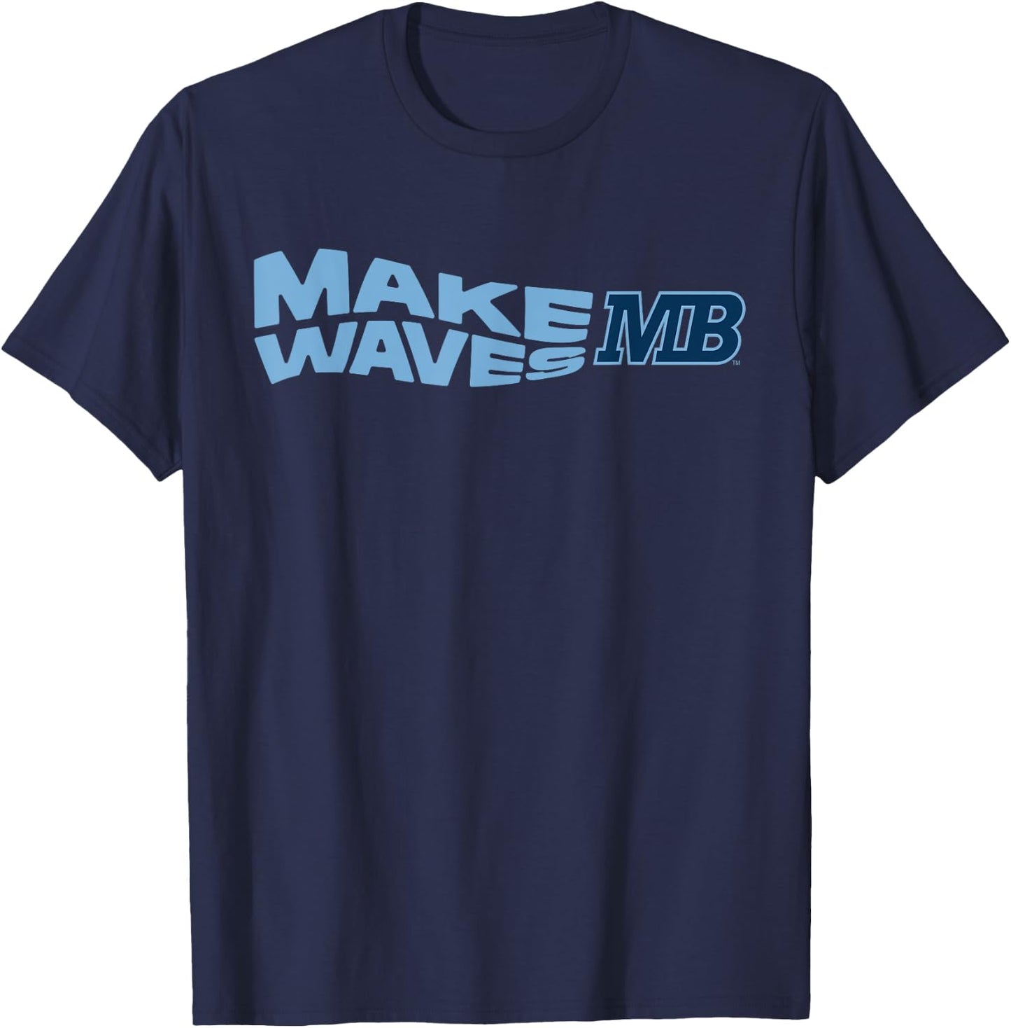 Cal State Monterey Bay Make Waves Logo T-Shirt - T-Shirt | Navy