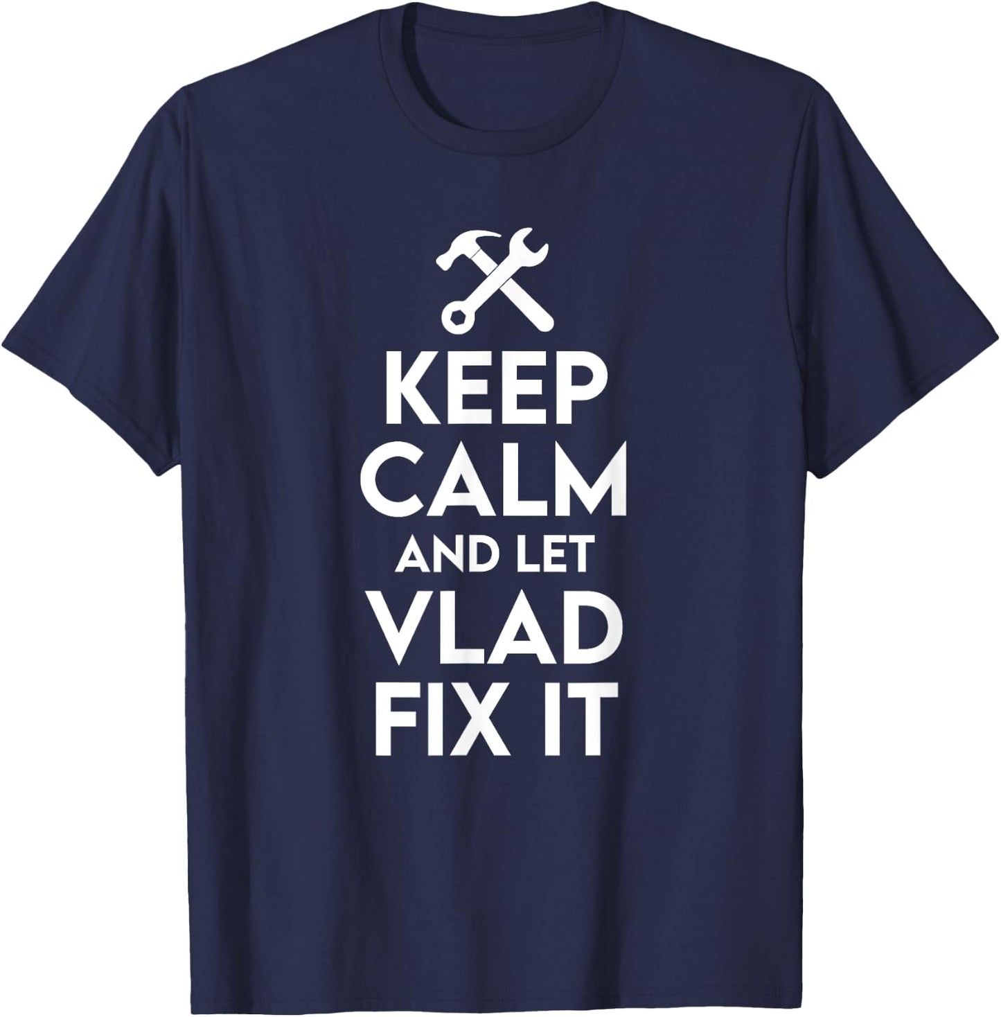 Vlad Handyman Birthday Name Personalized Vlad Mechanic T-Shirt - T-Shirt | Navy