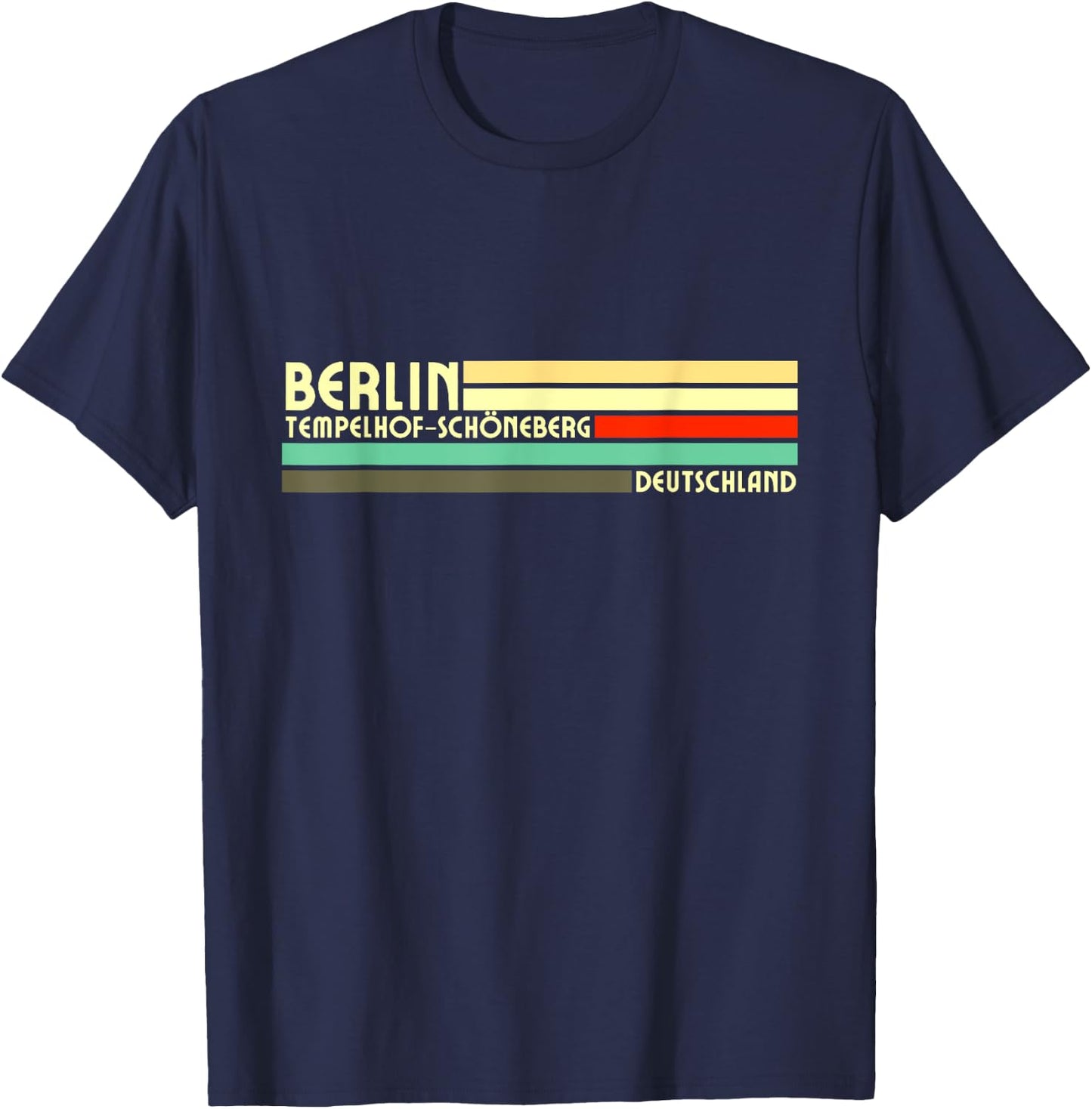 Retro Vintage Berlin Tempelhof-Schöneberg T-Shirt - T-Shirt | Navy