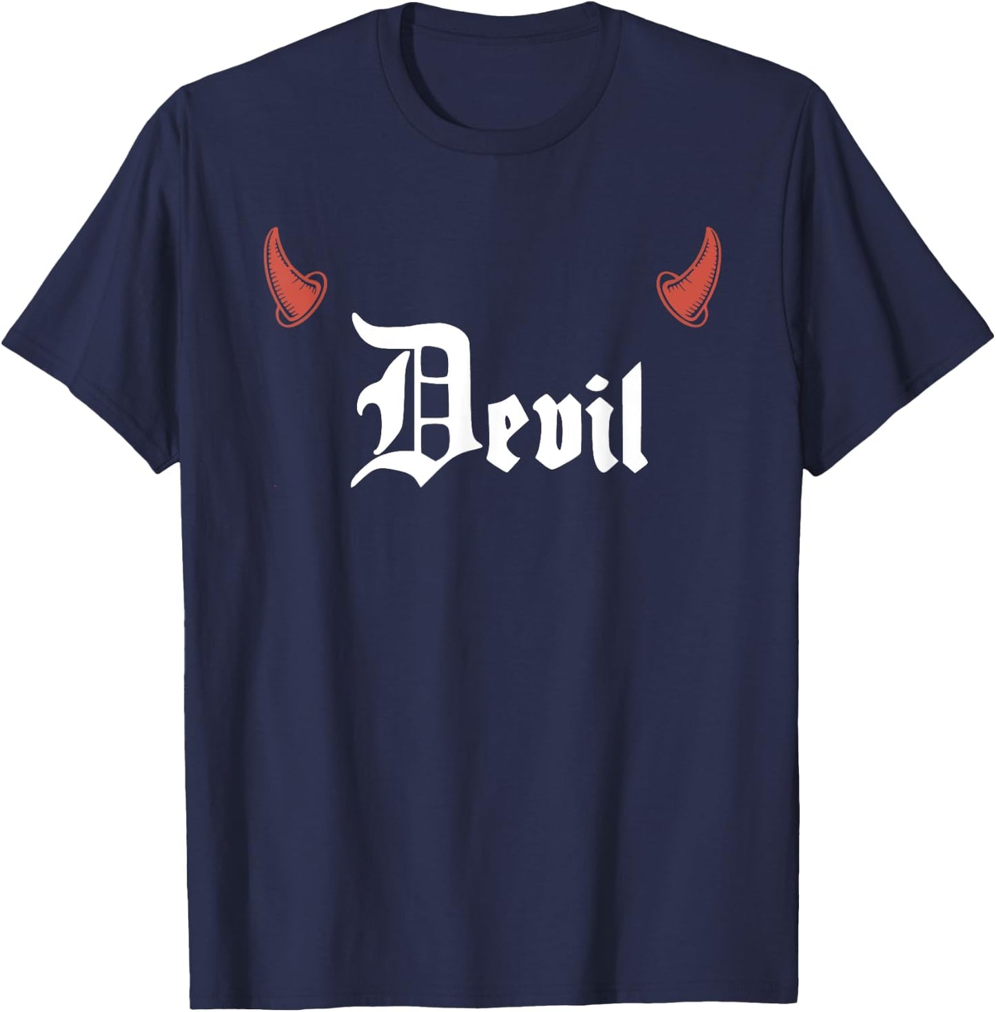 Devil Halloween Couples Matching Girlfriend T-Shirt - T-Shirt | Navy