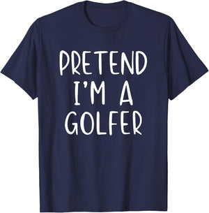 Pretend Golfer Costume Halloween Simple Funny Golfing Golf T-Shirt - T-Shirt | Navy
