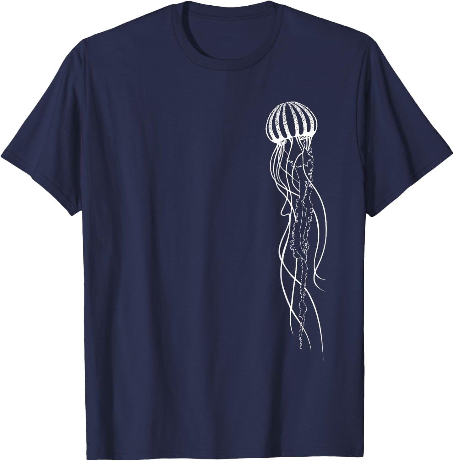 Jellyfish Ocean Sea Water Marine Biology Animal T-Shirt - T-Shirt | Navy