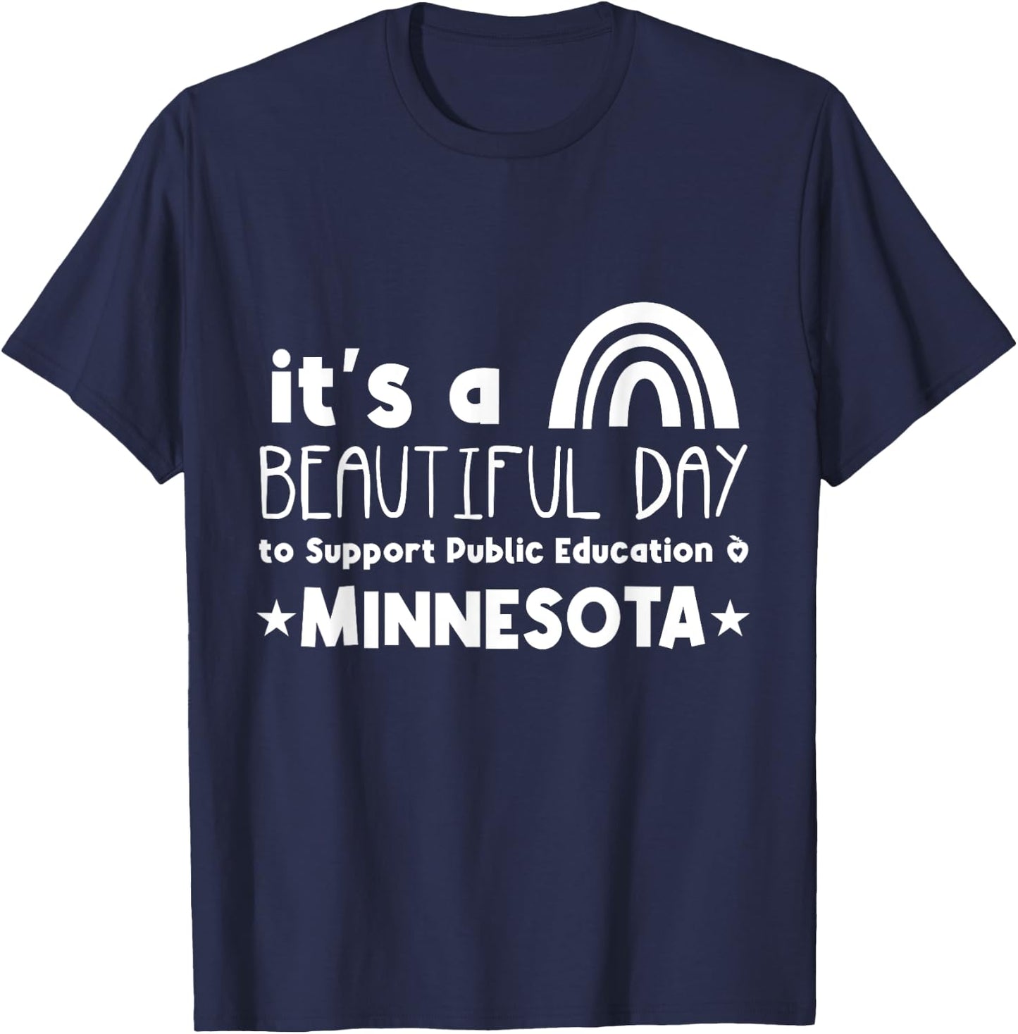 Support Public Education Teacher Red for Ed Minnesota Women Kids T-Shirt - T-Shirt | Navy