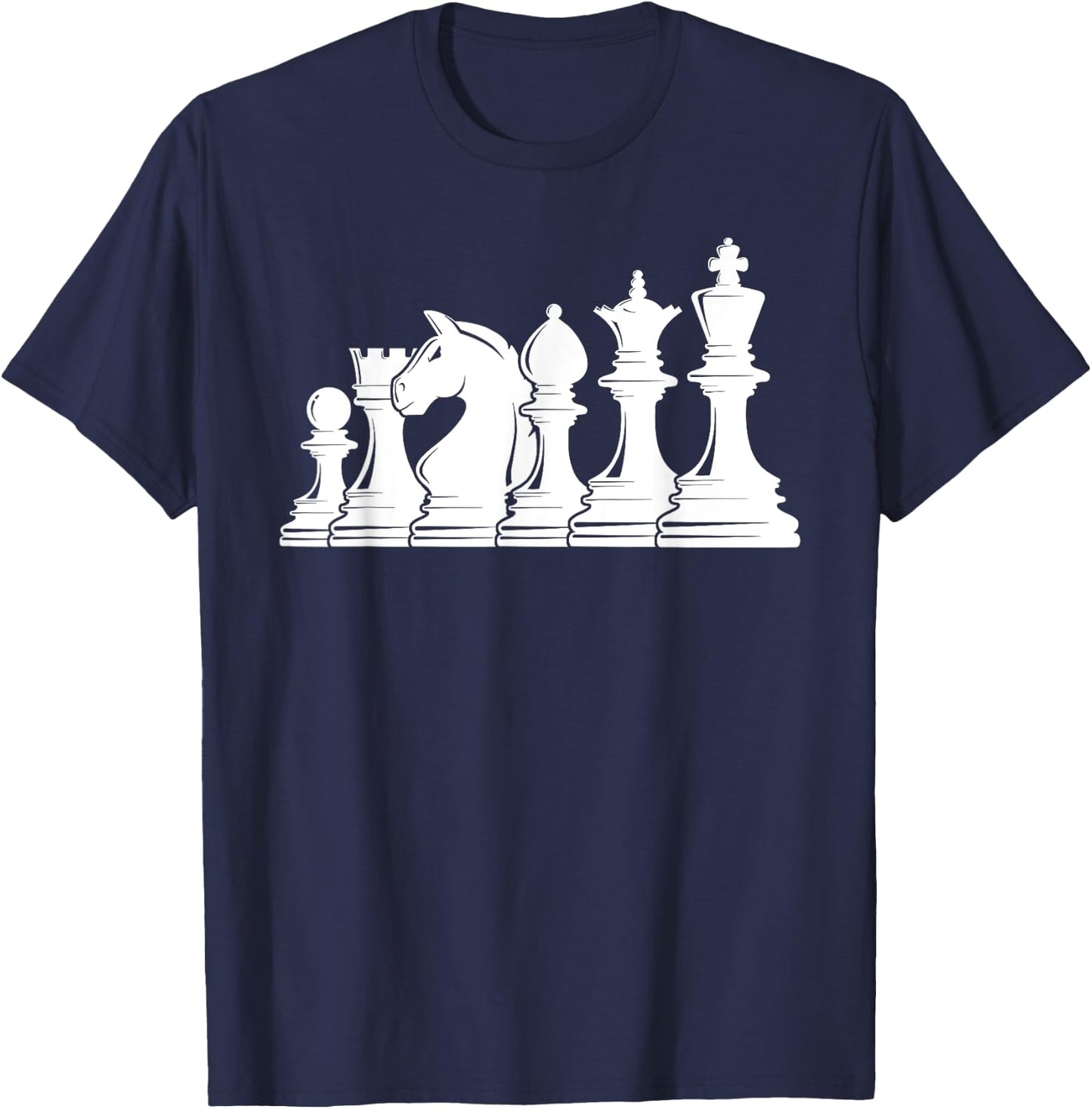 Chess Pieces T-Shirt - T-Shirt | Navy