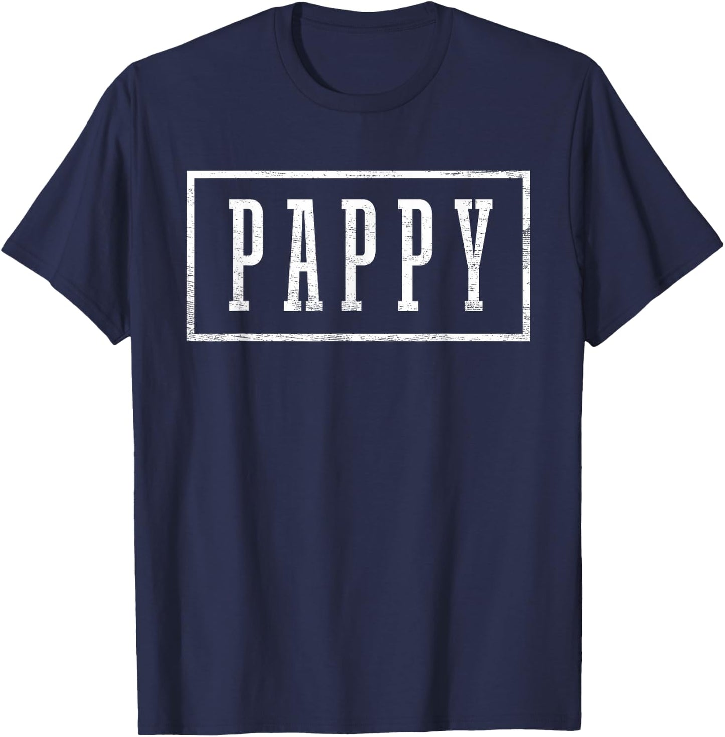 Pappy - Sleek Framed Design Father's Day Pappy T-Shirt - T-Shirt | Navy