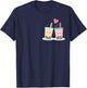 Cute Kawaii Couple Bubble Boba Milk Tea Lover Girl T-Shirt - T-Shirt | Navy