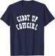 Giddy Up - Cow Girl, Horse, Equestrian, Cute Cowgirl T-Shirt - T-Shirt | Navy