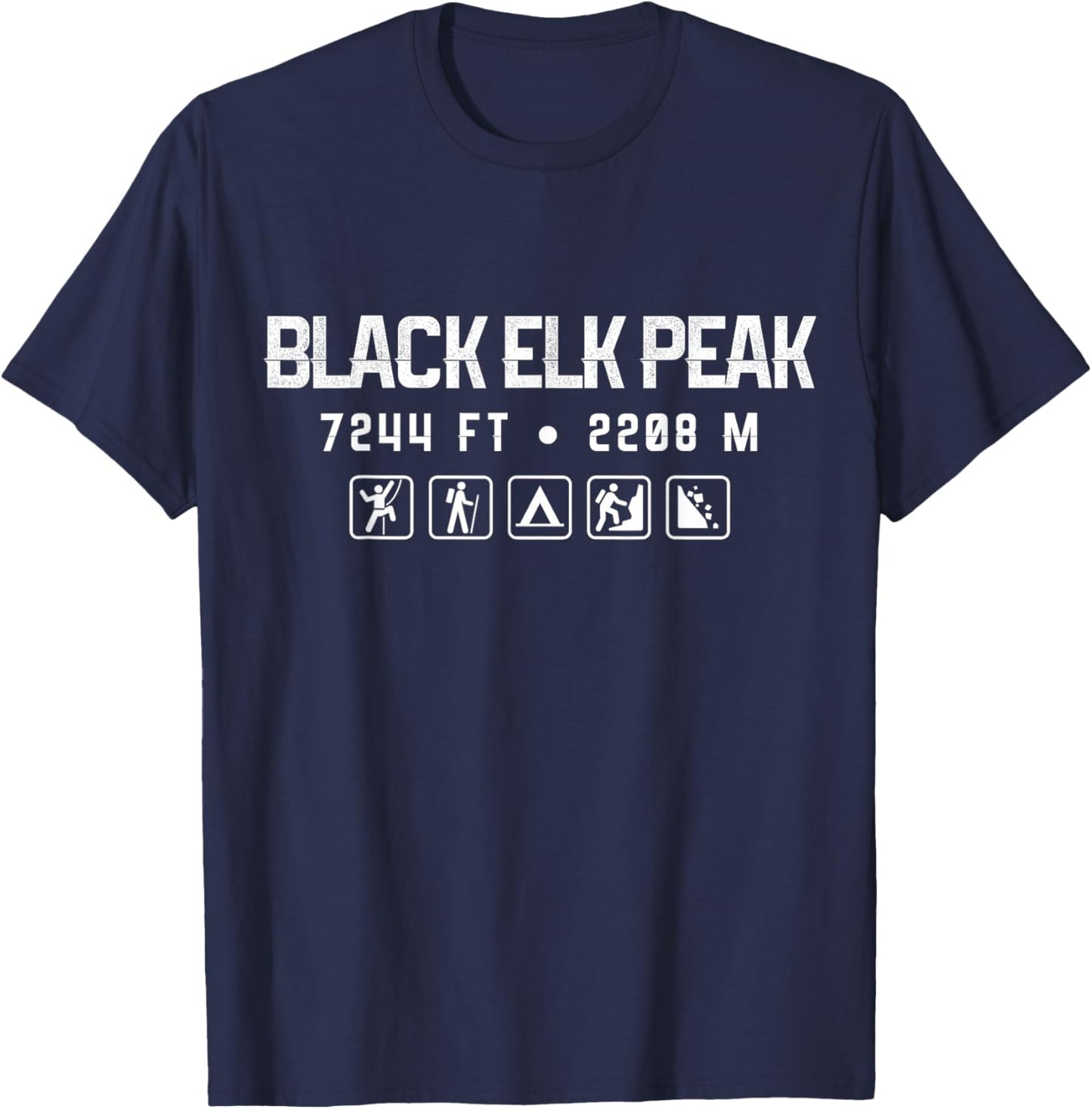 Black Elk Peak, South Dakota Mountain Shirt T-Shirt - T-Shirt | Navy