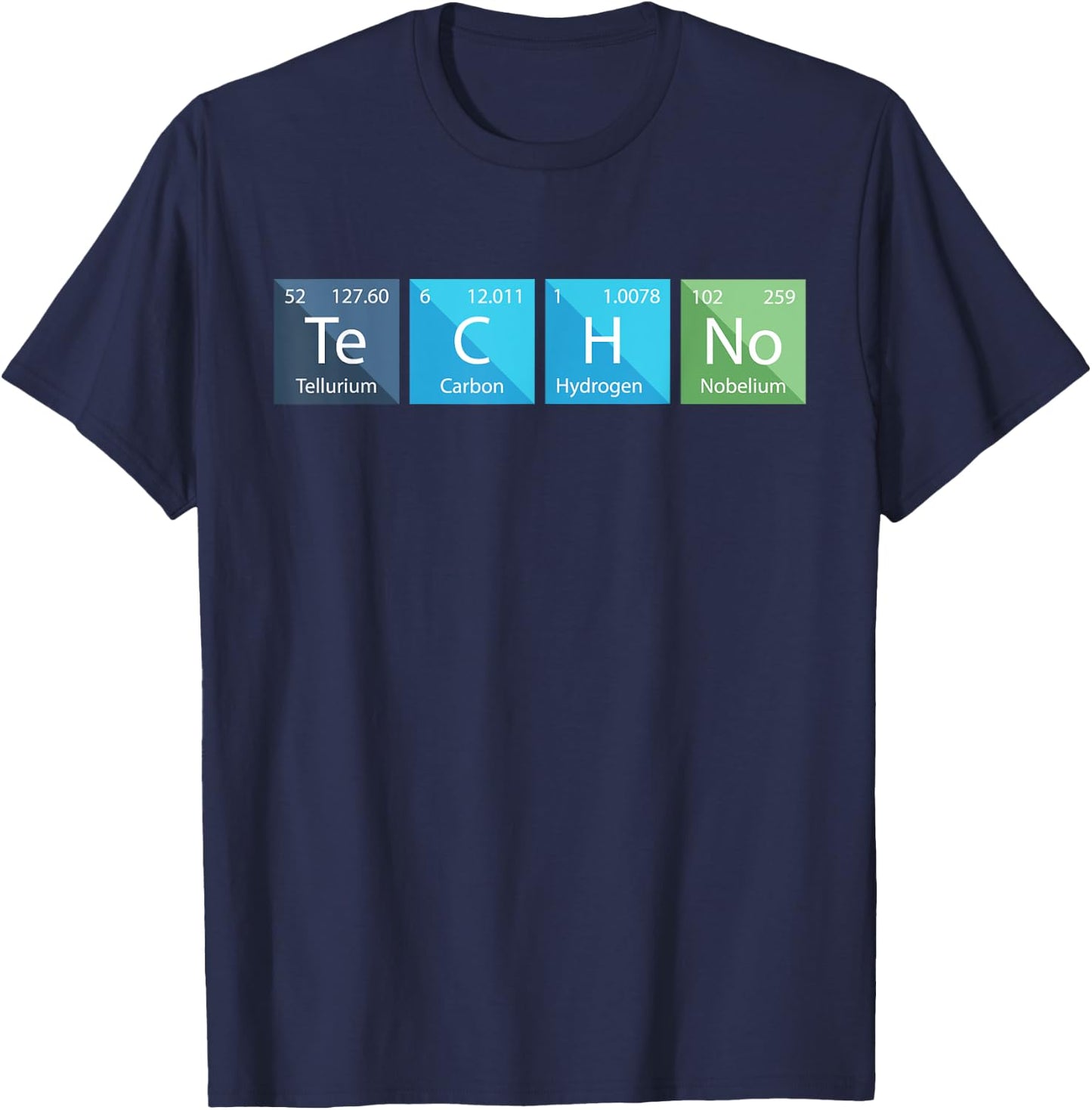 Techno Lover Periodic Elements TeCHNo T-Shirt - T-Shirt | Navy