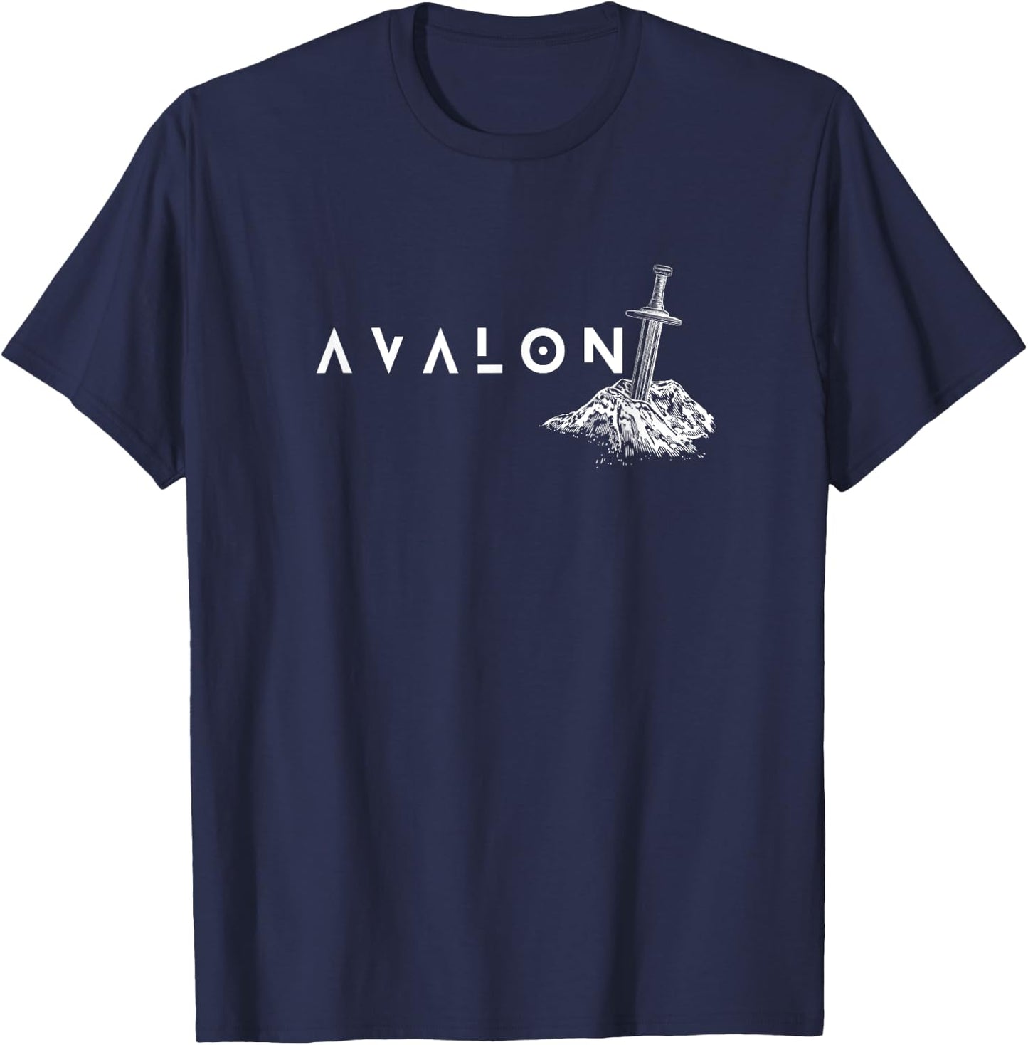 Avalon: Sword in the Stone - King Arthur | Arthurian Legend T-Shirt - T-Shirt | Navy