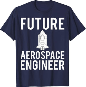 Future Aerospace Engineer Engineering Gift Aeronautics T-Shirt - T-Shirt | Navy