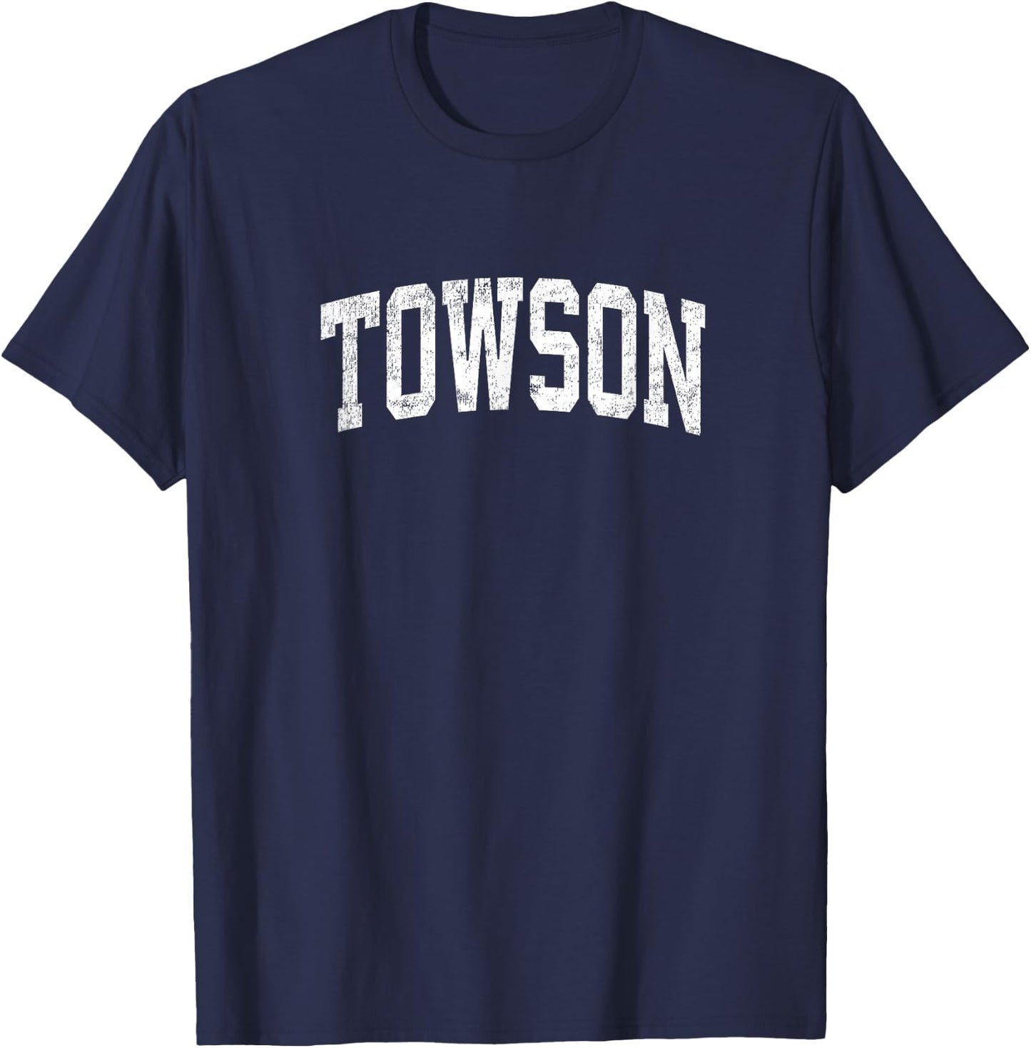 Towson Maryland MD Vintage Athletic Sports Design T-Shirt - T-Shirt | Navy