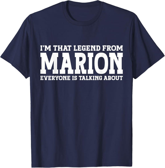 Marion Hometown IL Illinois Home Roots Funny City Marion T-Shirt - T-Shirt | Navy