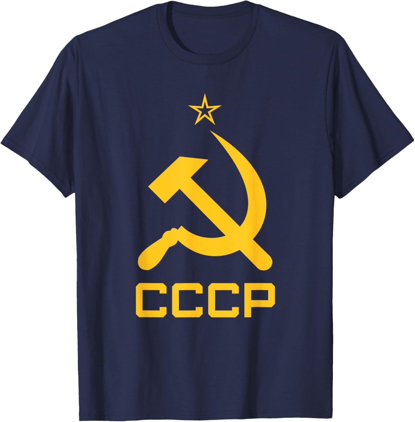 CCCP Hammer and Sickle Soviet Union USSR T-Shirt - T-Shirt | Navy