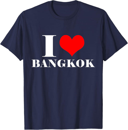 I Love Bangkok T Shirt , I Heart Bangkok Thailand T-Shirt - T-Shirt | Navy