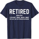 Retired Definition Shirt Funny Men Women Retirement T-Shirt - T-Shirt | Navy