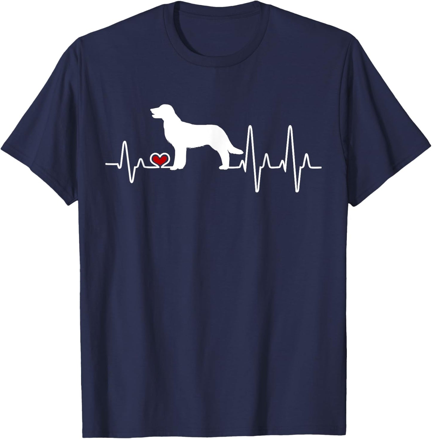 Golden Retriever Dog Heartbeat Pulse Men Women Kids T-Shirt - T-Shirt | Navy