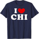 I Love Chi, I Heart Chi T-Shirt - T-Shirt | Navy