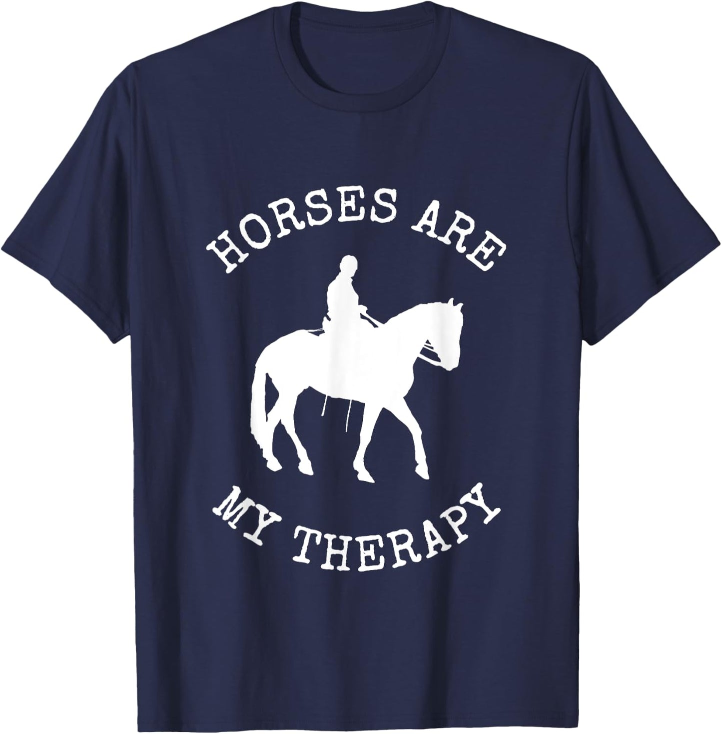 Horse Picture Horseback Riding Shirt T-Shirt - T-Shirt | Navy