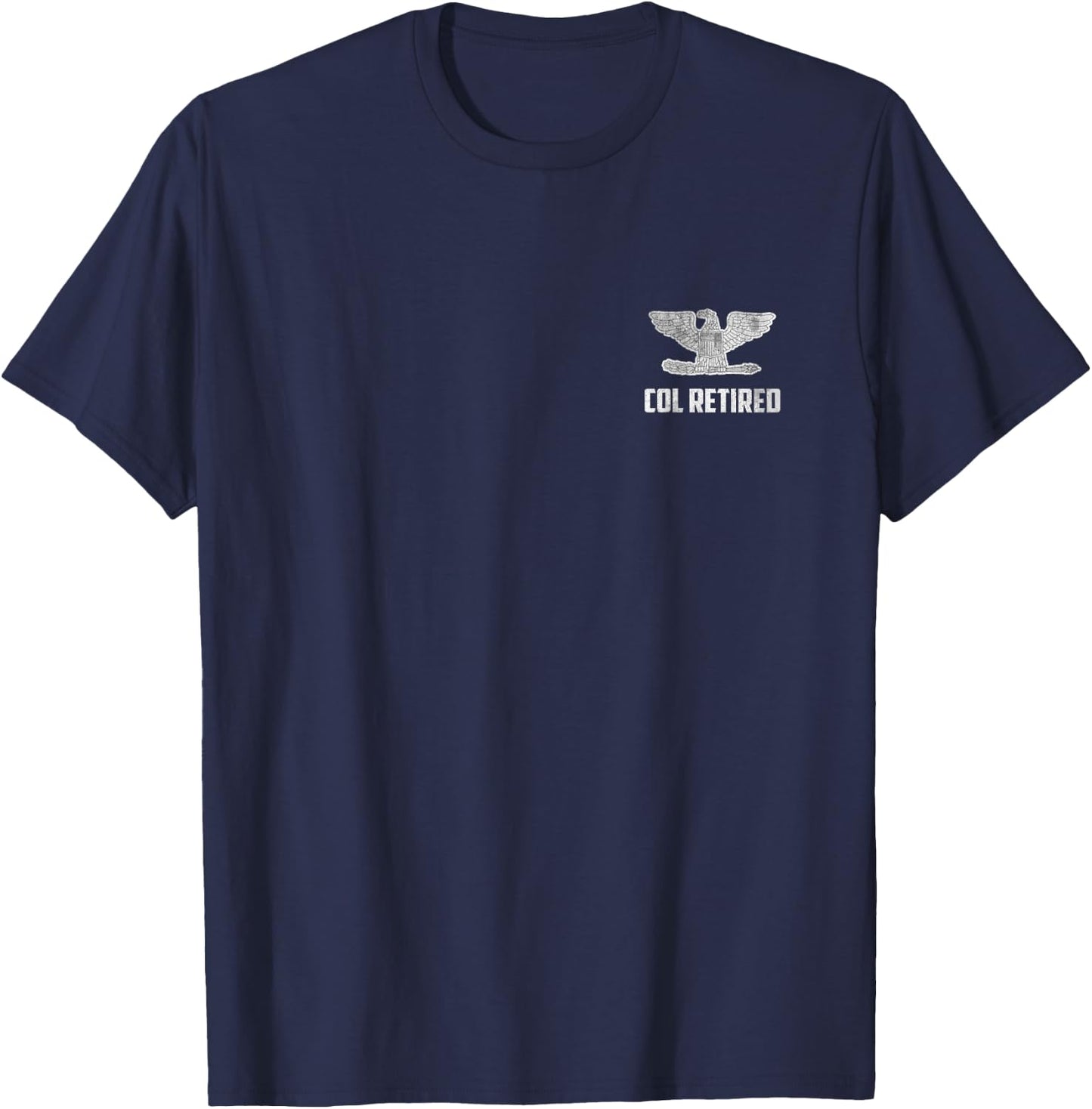 Retired O-6 Colonel Col Rank Insignia Logo Veteran Papa Xmas T-Shirt - T-Shirt | Navy