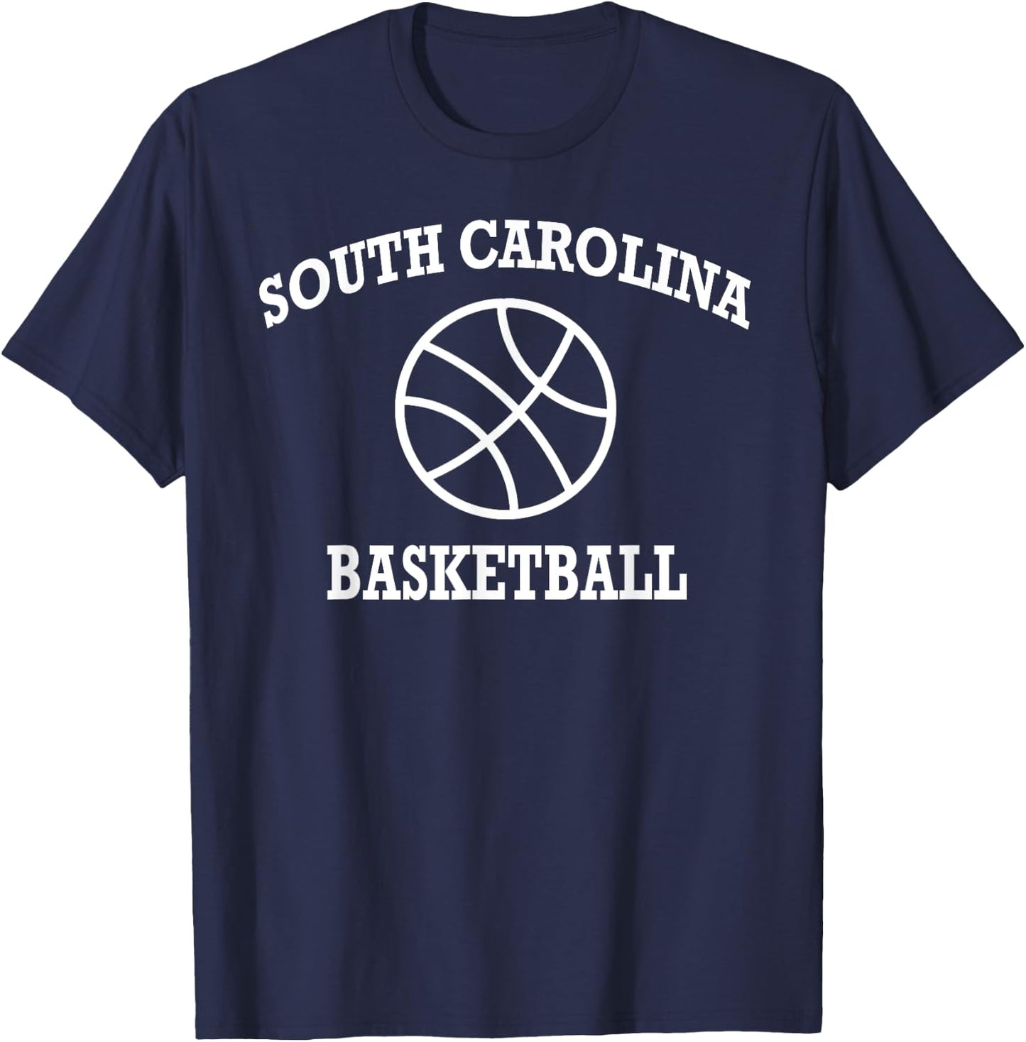 Basketball Logo South Carolina Retro Design College State T-Shirt - T-Shirt | Navy