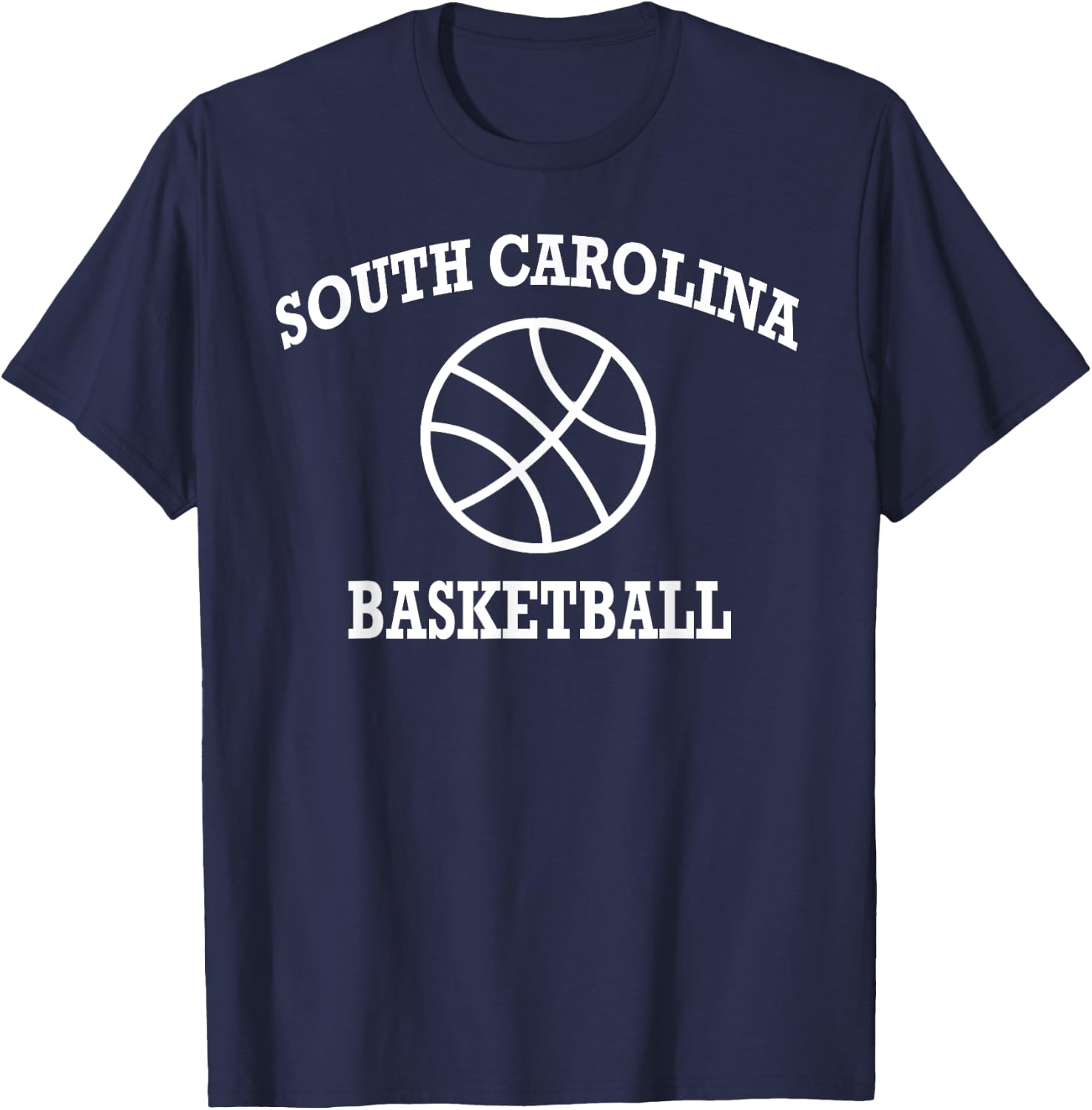 Basketball Logo South Carolina Retro Design College State T-Shirt - T-Shirt | Navy