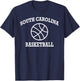 Basketball Logo South Carolina Retro Design College State T-Shirt - T-Shirt | Navy