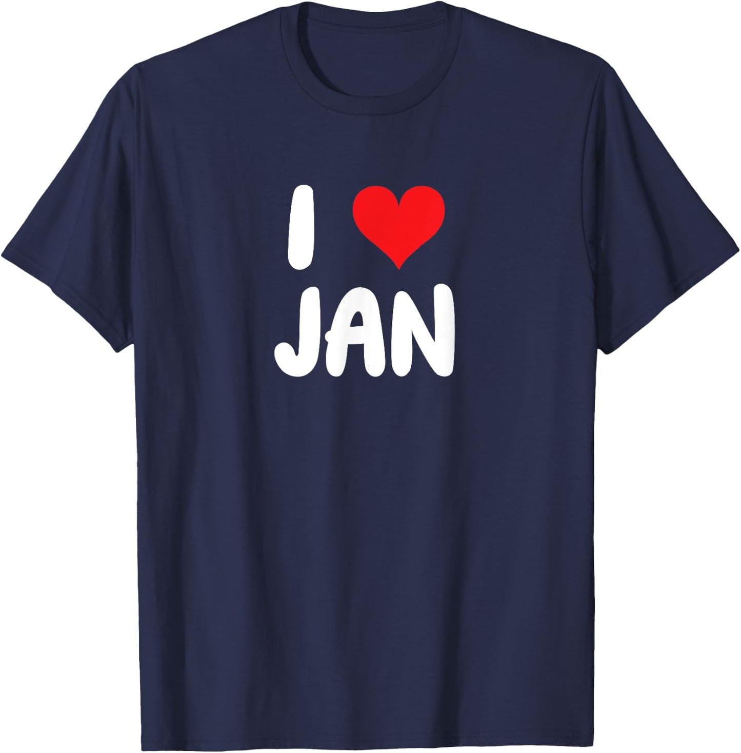 I Love Jan - Cœur T-Shirt - T-Shirt | Navy