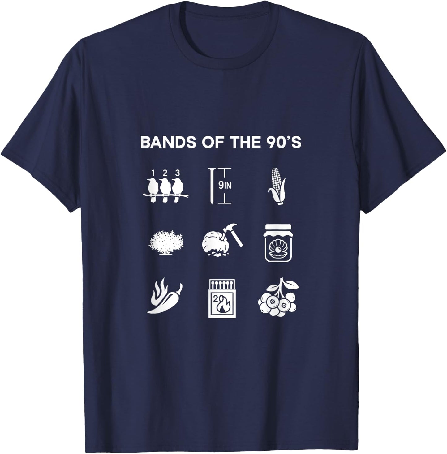 Bands DER 90ER - Funny Gen X, Xennial, Rock Music T-Shirt - T-Shirt | Navy