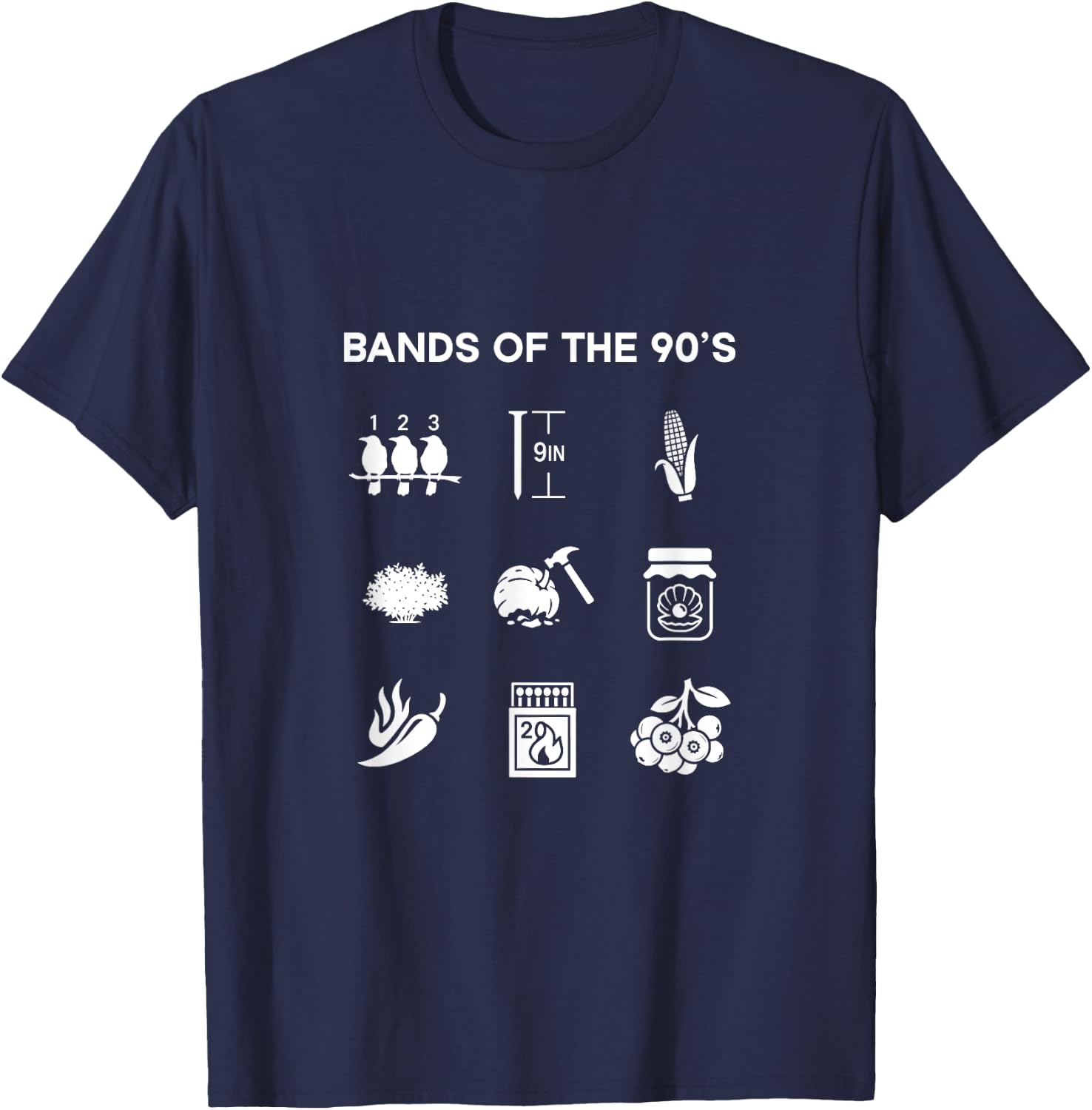 Bands DER 90ER - Funny Gen X, Xennial, Rock Music T-Shirt - T-Shirt | Navy