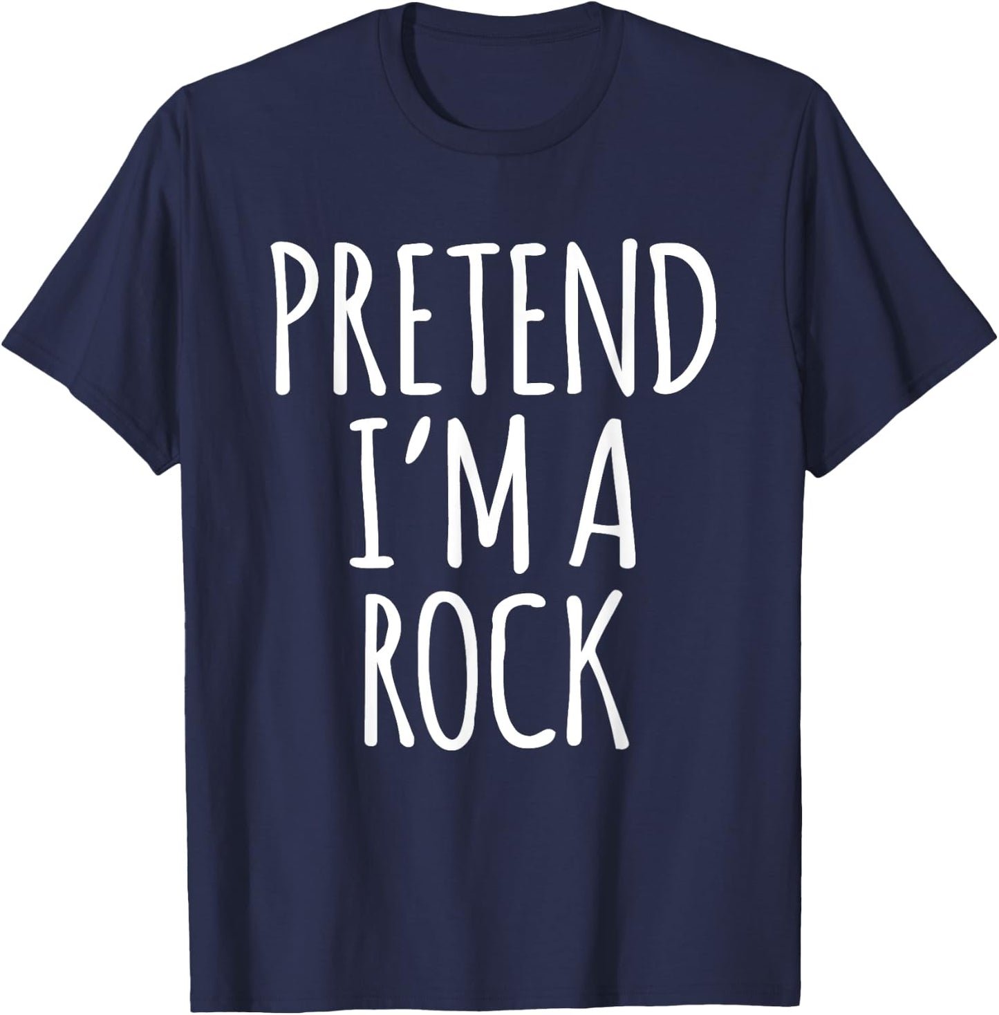 Funny Lazy Halloween Costume Shirt - Rock Boulder Gravel T-Shirt - T-Shirt | Navy