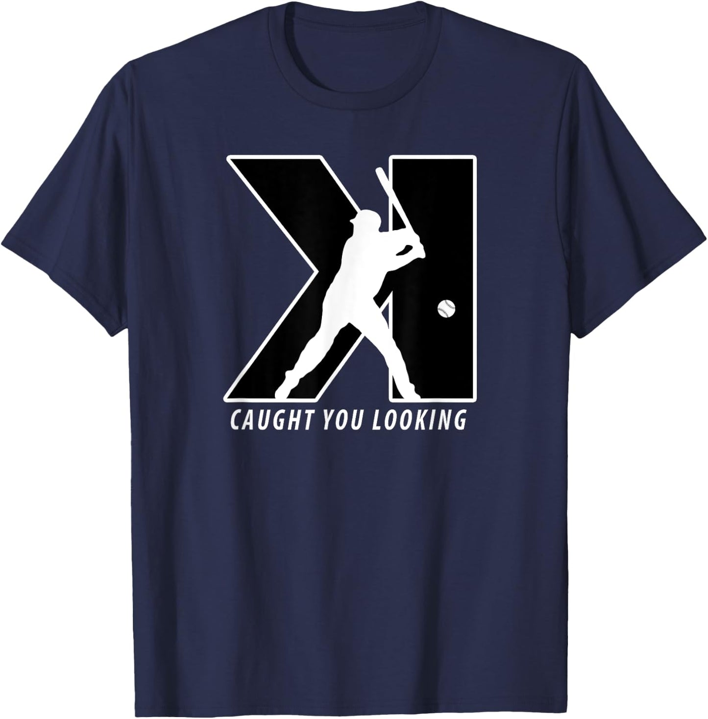 Backwards K Strikeout Looking Softball Baseball Pitcher T-Shirt - T-Shirt | Navy