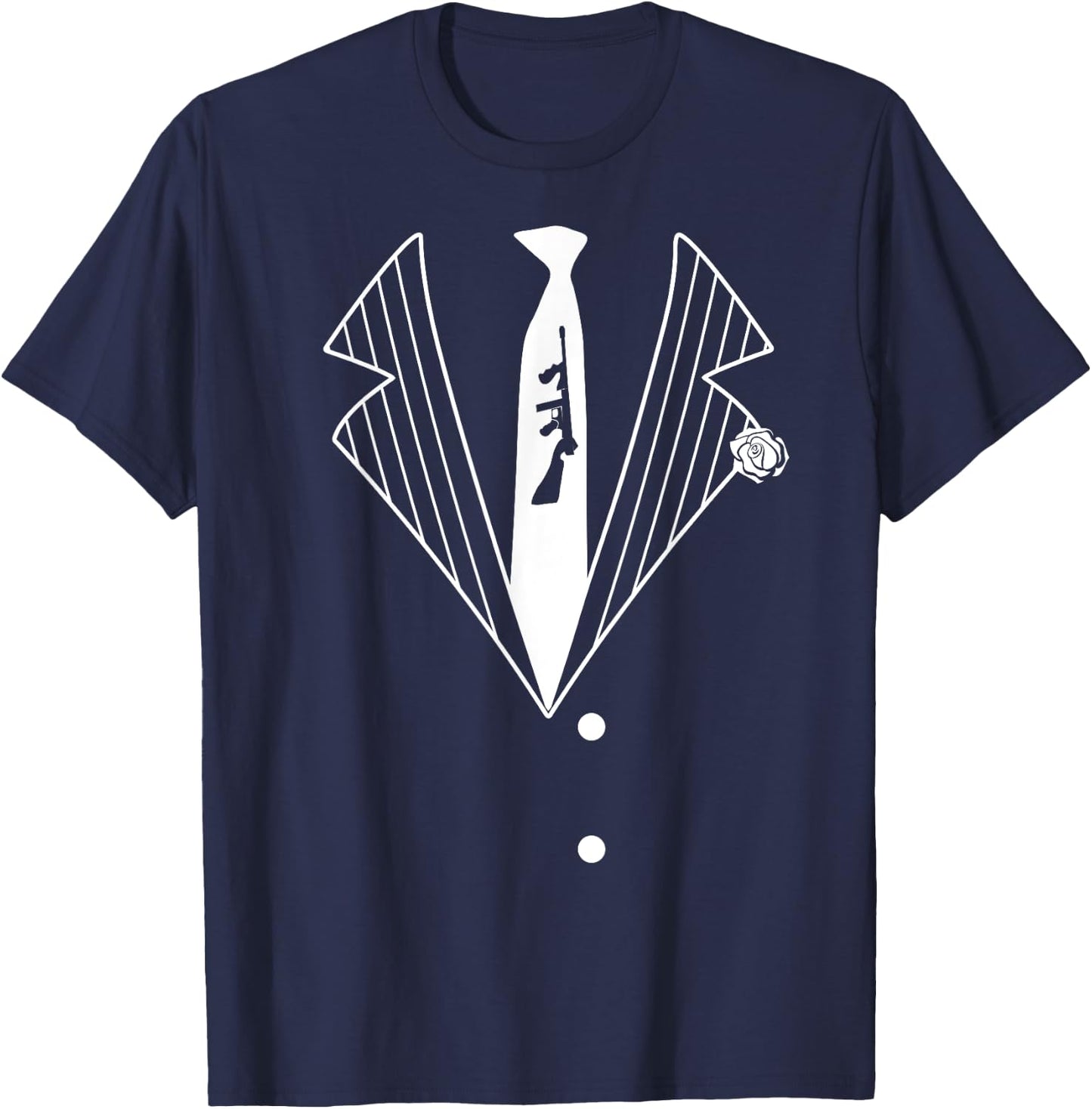 Mobster Costume Funny 1920s Gangsta T-Shirt - T-Shirt | Navy