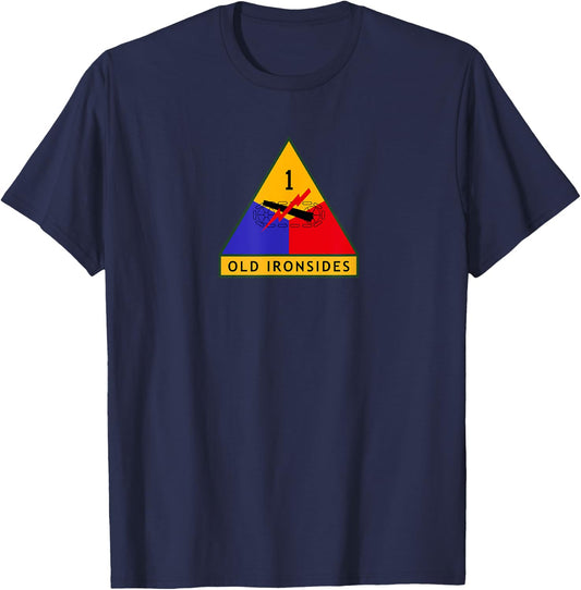 1st Armored Division Shirt Army WWII Old Ironsides T-Shirt - T-Shirt | Navy