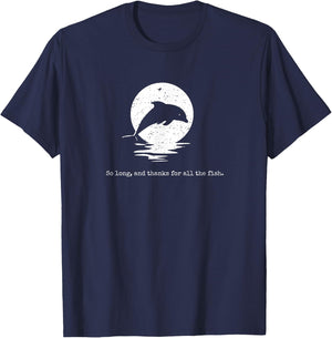So lang und vielen Dank für alle Fische – Vintage Distressed T-Shirt - T-Shirt | Navy