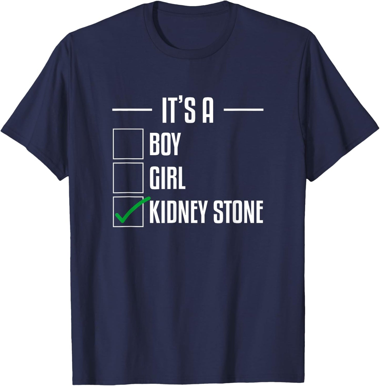 Kidney Stone Funny Disease Stones Survivor Awareness T-Shirt - T-Shirt | Navy