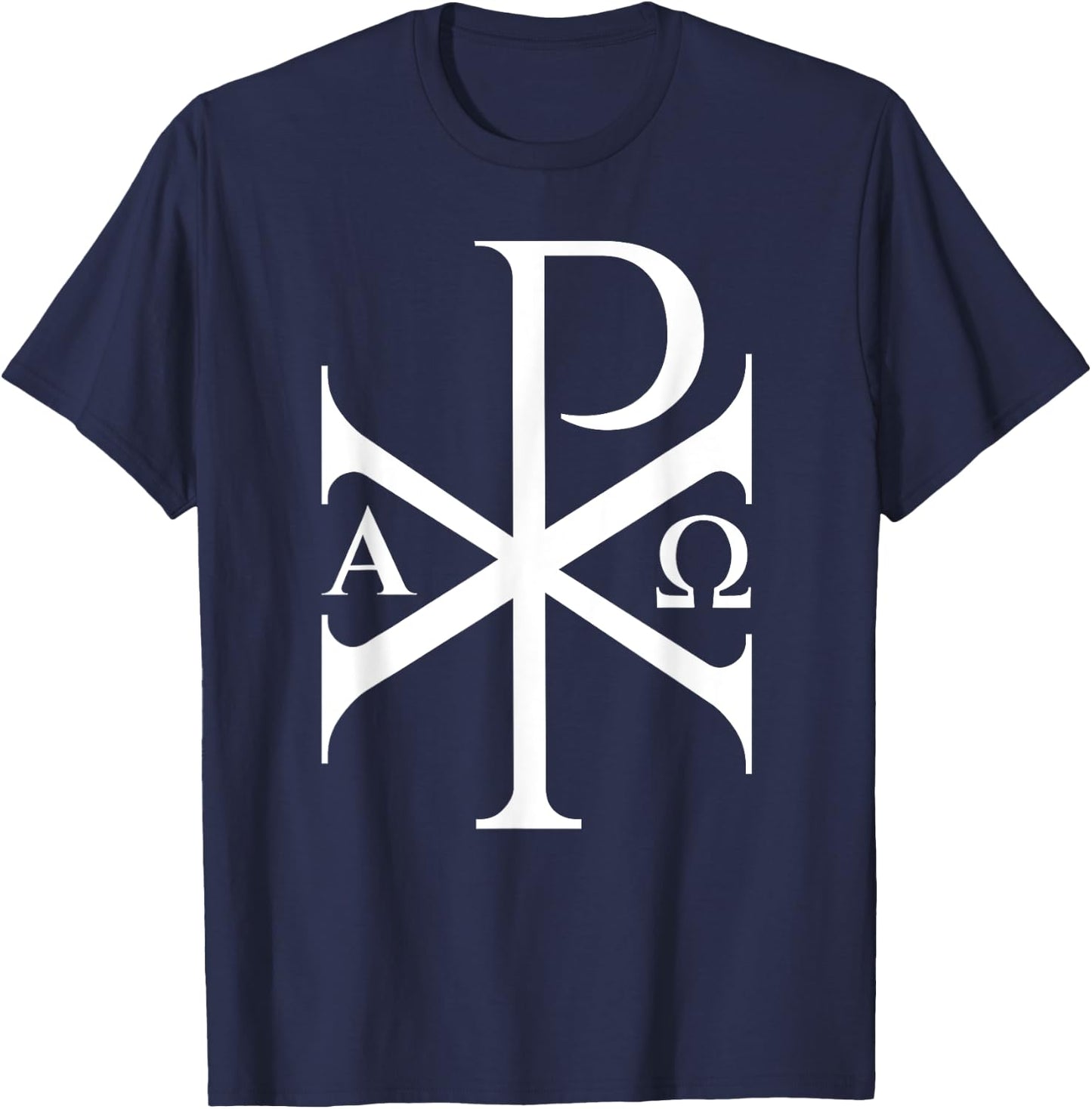 Chi Rho Alpha Omega Byzantine and Christian History T-Shirt - T-Shirt | Navy