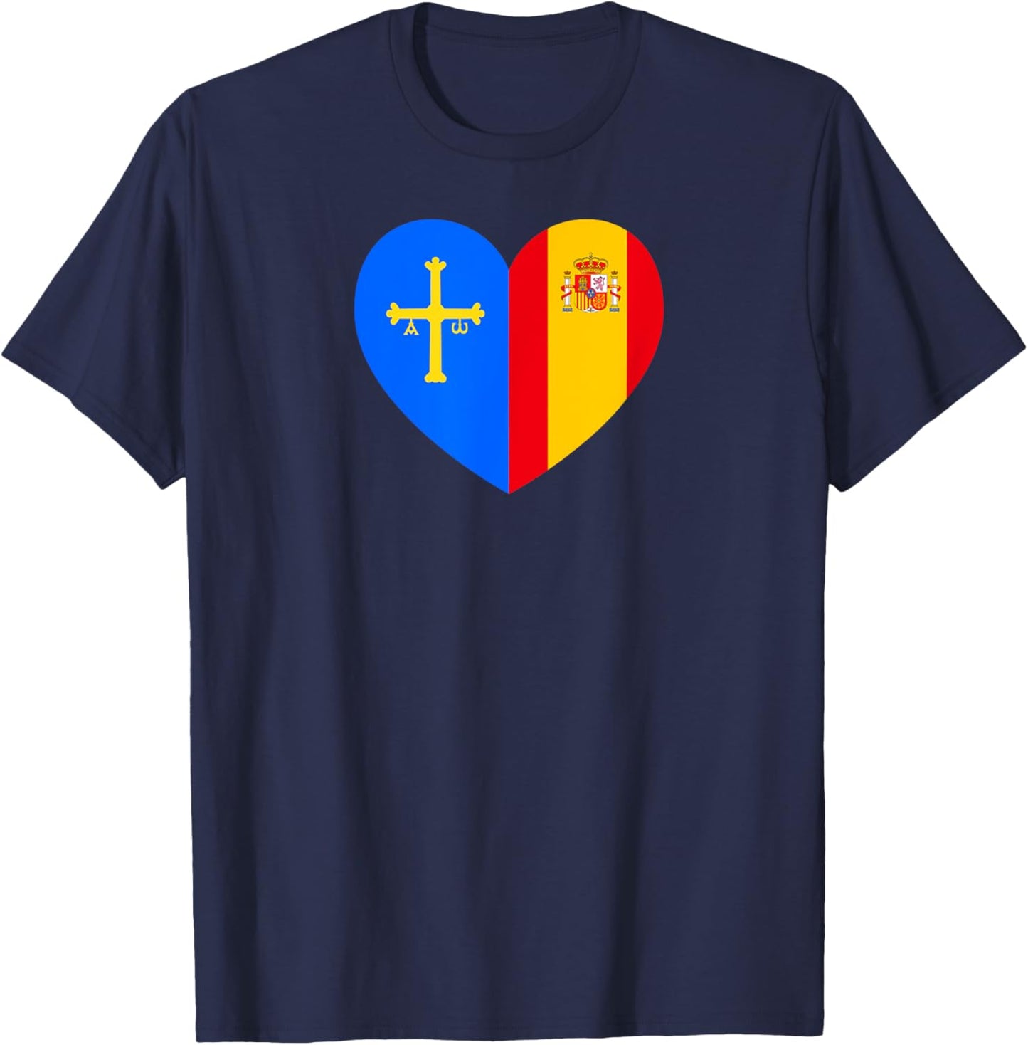 Asturias and Spain: United in Tradition and Pride T-Shirt - T-Shirt | Navy
