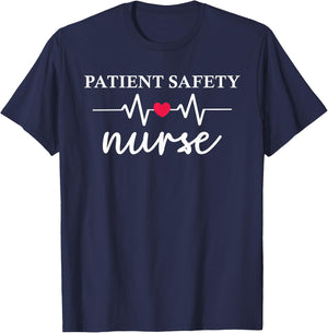 Cute Patient Safety Nurse Nurse Print For Nursing Student T-Shirt - T-Shirt | Navy